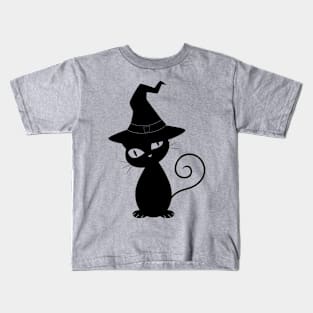 Halloween Black Cat Kids T-Shirt